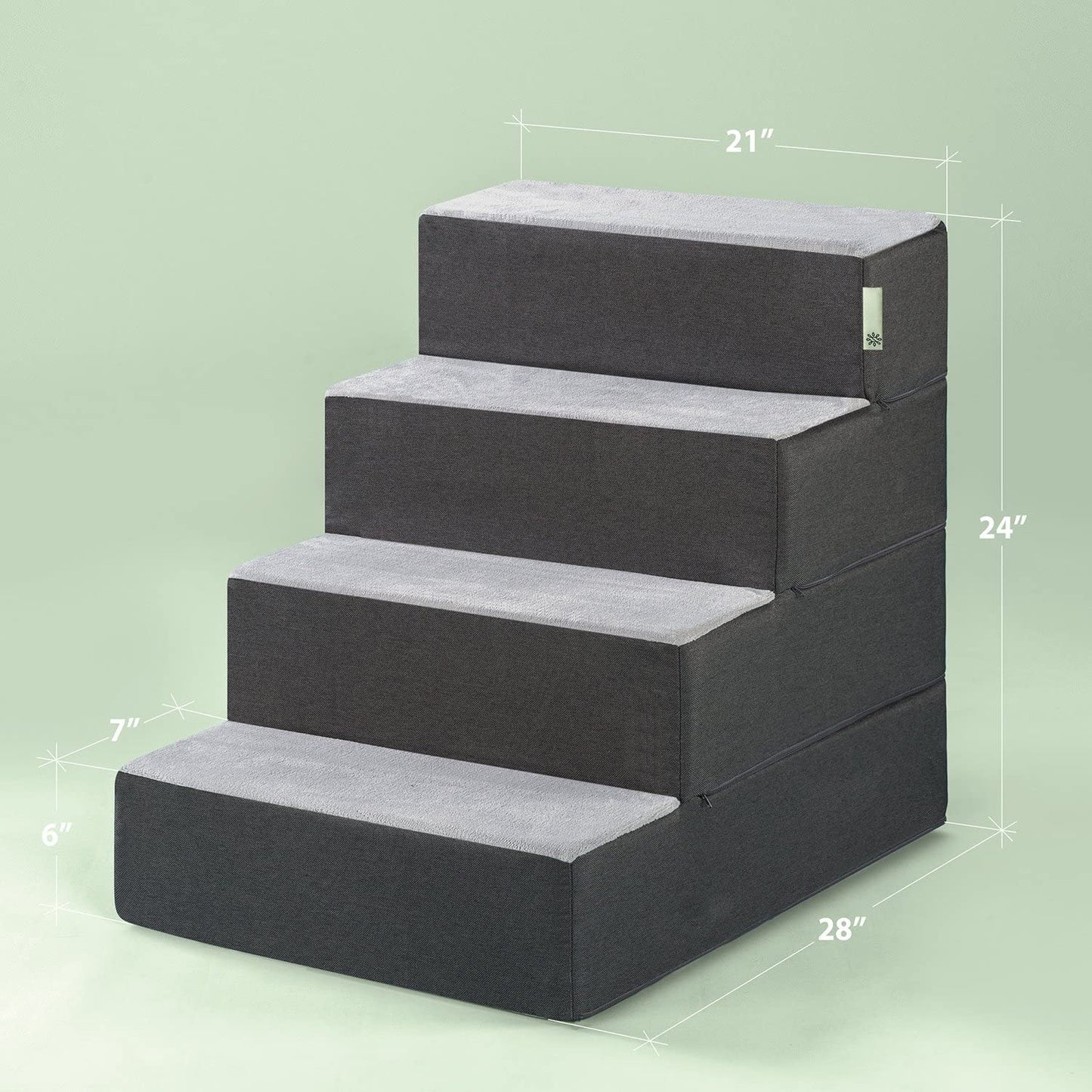 Easy Pet Stairs, Pet Ramp, Pet Ladder, X-Large, Grey