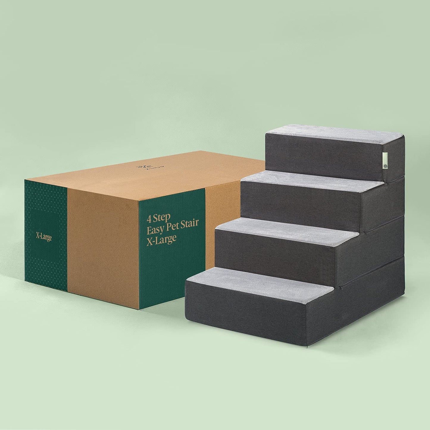Easy Pet Stairs, Pet Ramp, Pet Ladder, X-Large, Grey